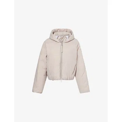 CANADA GOOSE WOMENS LIMESTONE ELBA NYLON-DOWN JACKET