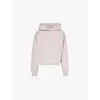 Canada Goose Womens Muskoka Rubberised-branding Cotton-jersey Hoody Lucent Rose In Lucent Rose