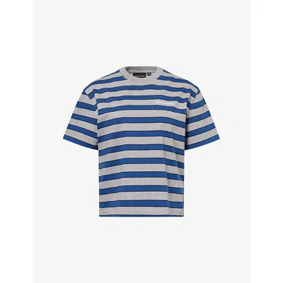 Canada Goose Womens Navy Stripe Roam Striped Cotton-jersey T-shirt In Blue
