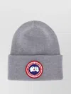 Canada Goose Wool Arctic Beanie Hat With Folded Cuff In Gray