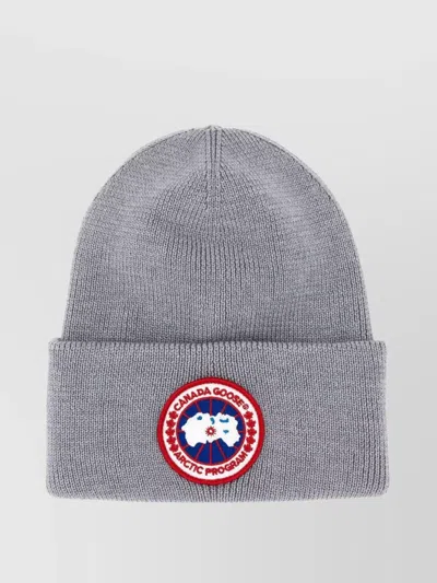 CANADA GOOSE WOOL ARCTIC BEANIE HAT WITH FOLDED CUFF