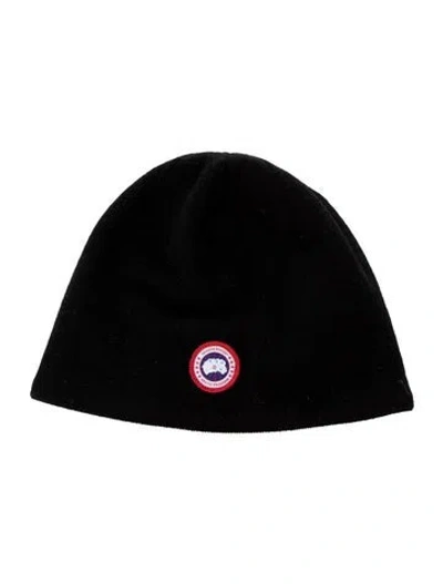 Pre-owned Canada Goose Wool Beanie In Black