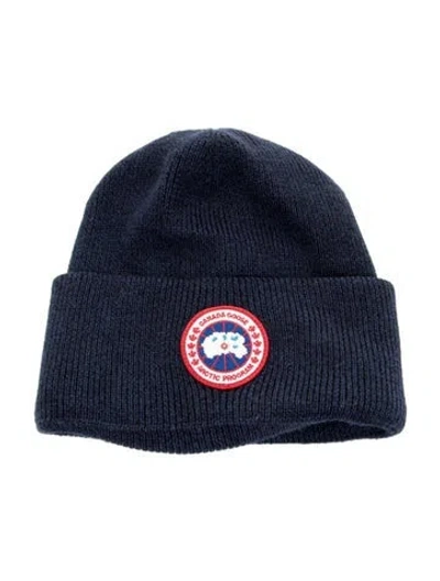 Pre-owned Canada Goose Wool Beanie In Blue