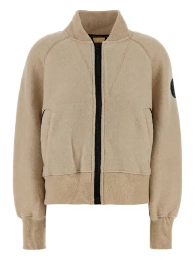 CANADA GOOSE WOOL BLEND FLEECE BOMBER JACKET