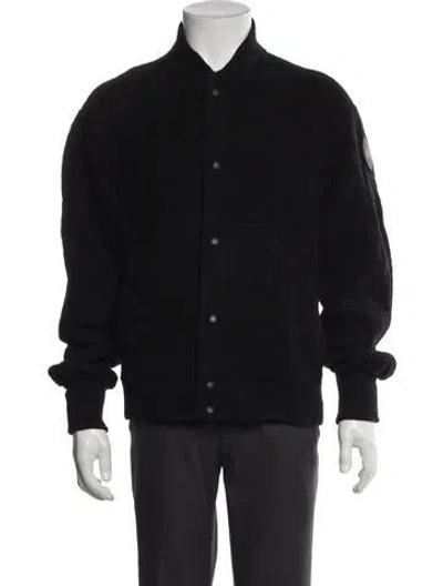 Pre-owned Canada Goose Wool Bomber Jacket In Black