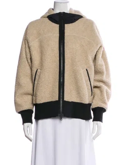 Pre-owned Canada Goose Wool Bomber Jacket In Neutral