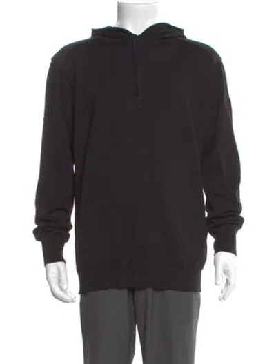 Pre-owned Canada Goose Wool Colorblock Pattern Hoodie W/ Tags In Black