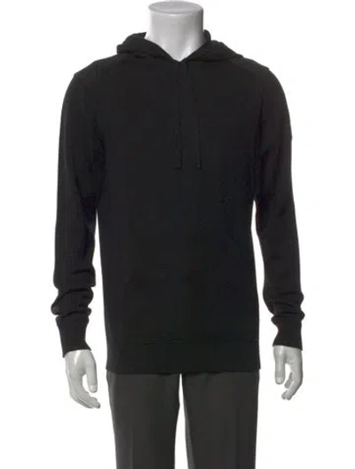Pre-owned Canada Goose Wool Crew Neck Hoodie In Black