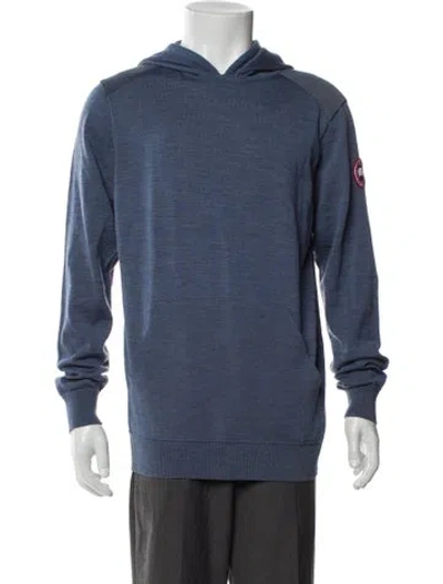 Pre-owned Canada Goose Wool Crew Neck Hoodie In Blue