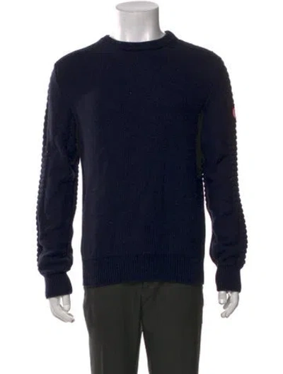 Pre-owned Canada Goose Wool Crew Neck Pullover In Blue