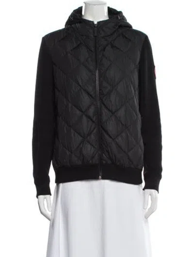 Pre-owned Canada Goose Wool Down Jacket In Black