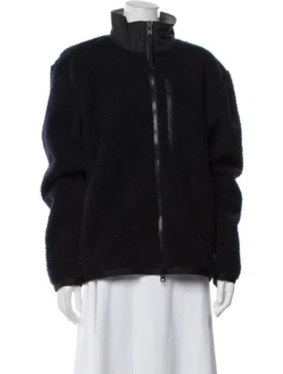 Pre-owned Canada Goose Wool Down Jacket In Blue