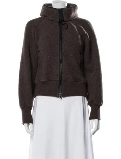 Pre-owned Canada Goose Wool Down Jacket In Brown
