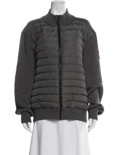 Pre-owned Canada Goose Wool Down Jacket In Gray