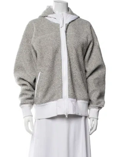 Pre-owned Canada Goose Wool Down Jacket In Grey
