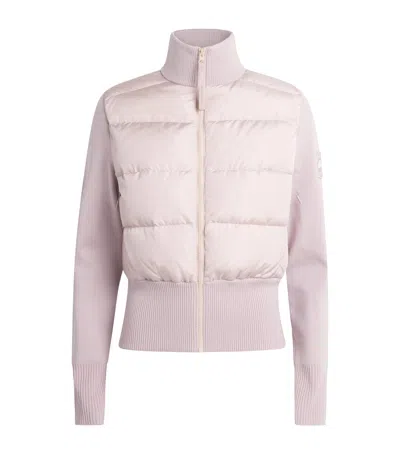 Canada Goose Wool Down-filled Hybridge Wide Jacket In Pink