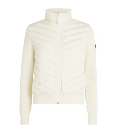 Canada Goose Womens Cottongrass-linaigrette Hybridge Padded Wool-down Jacket Xs In White