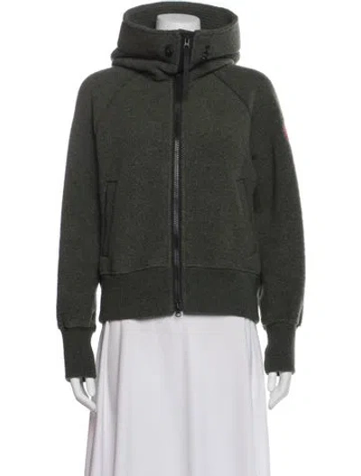 Pre-owned Canada Goose Wool Jacket In Green