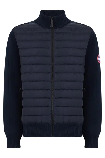 Canada Goose Wool Jacket With Padded Inserts For Men In Blue
