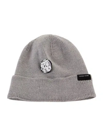Pre-owned Canada Goose Wool Knit Beanie In Gray