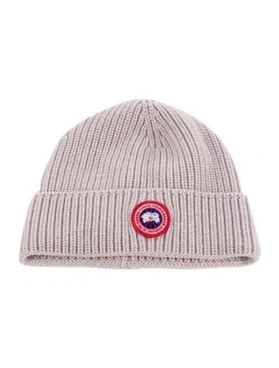 Pre-owned Canada Goose Wool Knitted Beanie In Pink