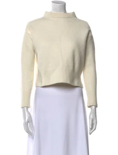 Pre-owned Canada Goose Wool Mock Neck Sweater In Neutral