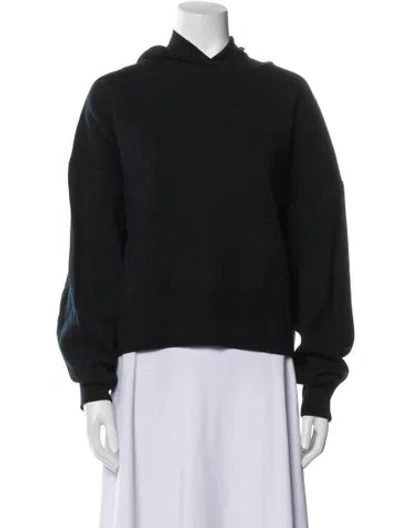 Pre-owned Canada Goose Wool Mock Neck Sweatshirt In Black