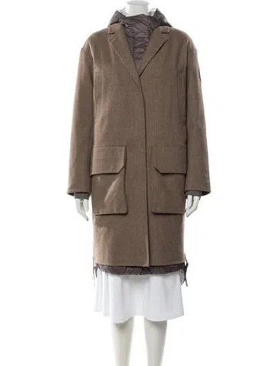Pre-owned Canada Goose Wool Parka In Neutrals