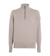 Canada Goose Wool Quarter-zip Rosseau Sweater In Grey