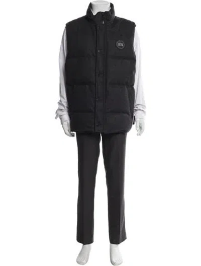 Pre-owned Canada Goose Wool Vest In Black