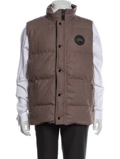 Pre-owned Canada Goose Wool Vest In Brown