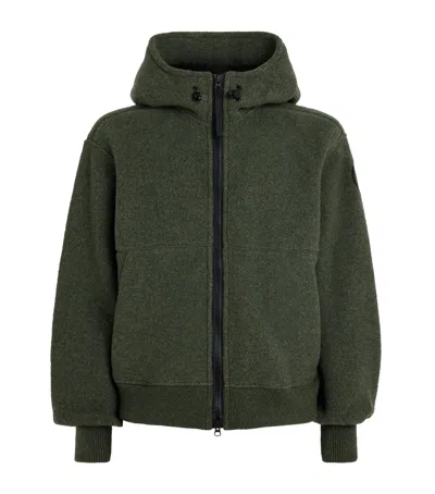 Canada Goose Wool-blend Fleece Chilliwack Bomber Jacket In Green