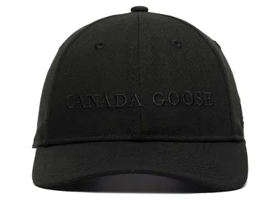 Pre-owned Canada Goose Wordmark Embroideredlogo Baseball Cap In Black