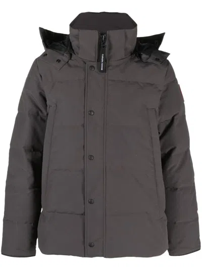 Canada Goose Wyndham Hooded Down Parka In Grey