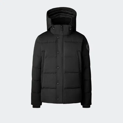 Canada Goose Wyndham Parka Crinkle Cotton In Black