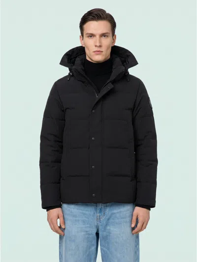 Canada Goose Wyndham Quilted Hooded Down Jacket In Black