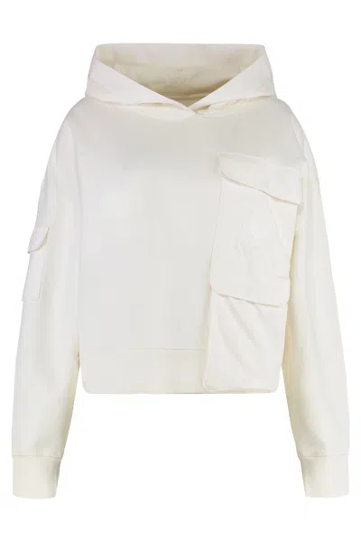 Canada Goose Cotton Hoodie With Front Pocket And Hood In Neutral