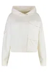 Canada Goose Cotton Hoodie With Front Pocket And Hood In Neutral