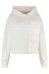 Canada Goose Cotton Hoodie With Front Pocket And Hood In White