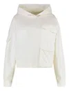 Canada Goose Cotton Hoodie With Front Pocket And Hood In Neutral