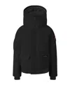 Canada Goose Logo Patch Down Jacket In Black