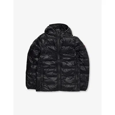 Canada Goose Kids' Youth Crofton Hooded Down Jacket Black - Noir