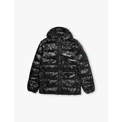 Canada Goose Kids' Black - Noir Youth Crofton Hooded Shell-down Jacket 7-16 Years