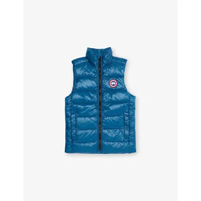 Canada Goose Kids' Uard Blue - Bleu Garde Youth Crofton Padded Shell-down Gilet 7-16 Years