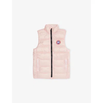 Canada Goose Kids' Pink Lemonade-rose Youth Crofton Padded Shell-down Gilet 7-16 Years