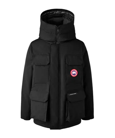 Canada Goose Youth Expedition Padded Parka Coat In Black