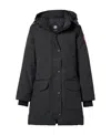 Canada Goose Trillum Logo-patch Parka Coat In Black