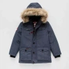 Canada Weather Gear Big Kid Boys Water Resistant Heavyweight Parka In Blue