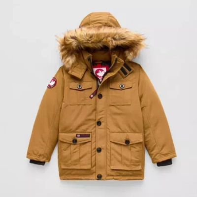 Canada Weather Gear Big Kid Boys Water Resistant Heavyweight Parka In Brown