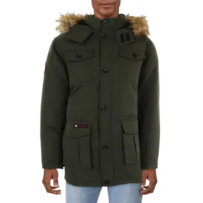 Canada Weather Gear Mens Short Cold Weather Parka Coat In Green
